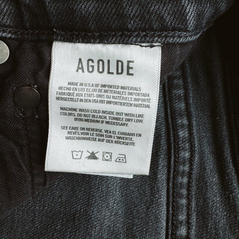 AGOLDE Nico high-waisted straight-leg jeans in faded black - Size 24 - Picture 11 of 12